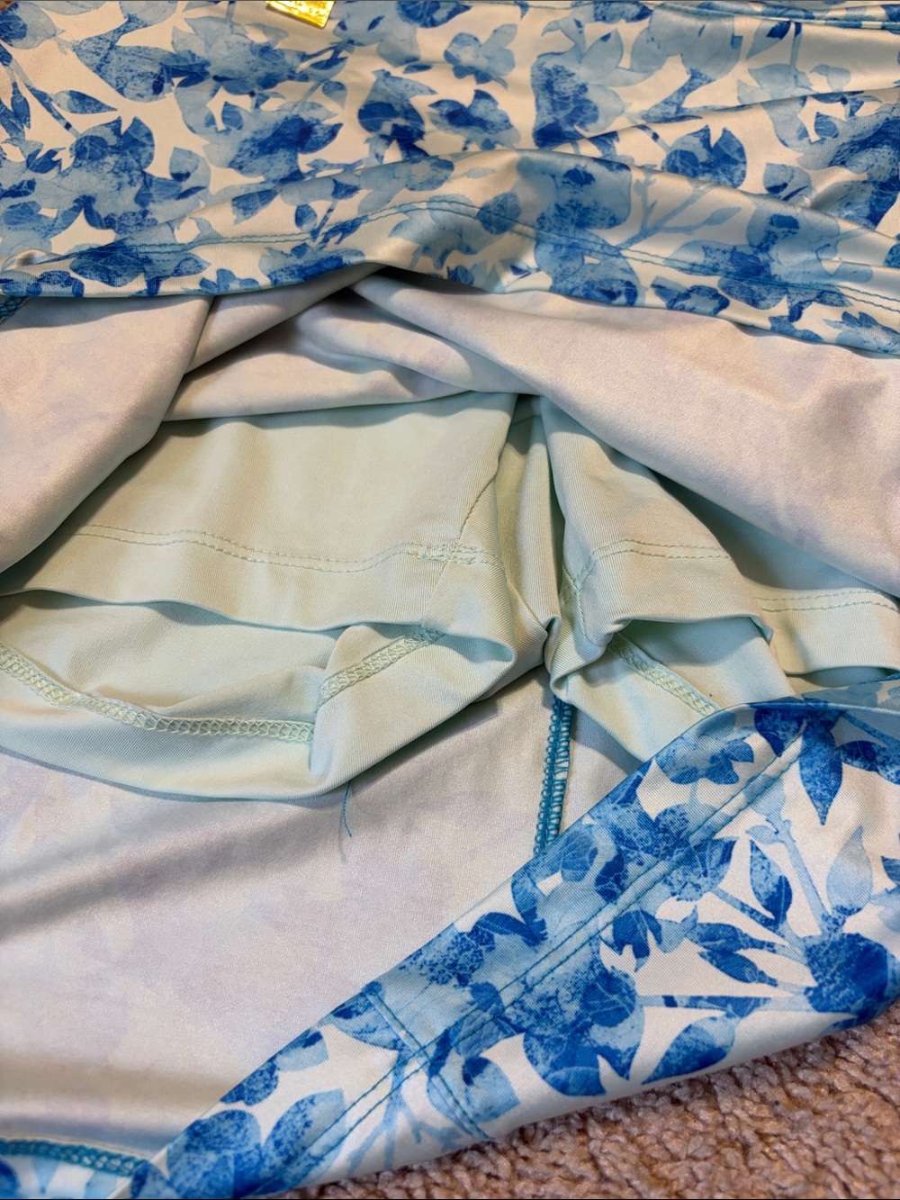 Lopez blue floral golf / tennis skiort small - Picture 3 of 7